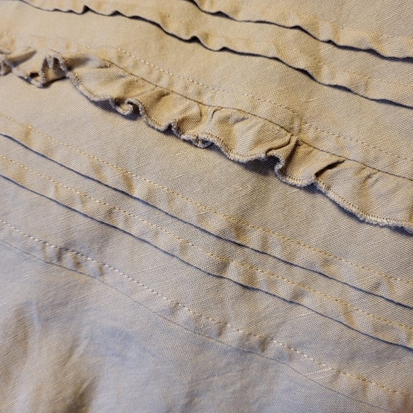 Izod. Linen blend skirt with ruffle. Natural colour. S. - Picture 6 of 8